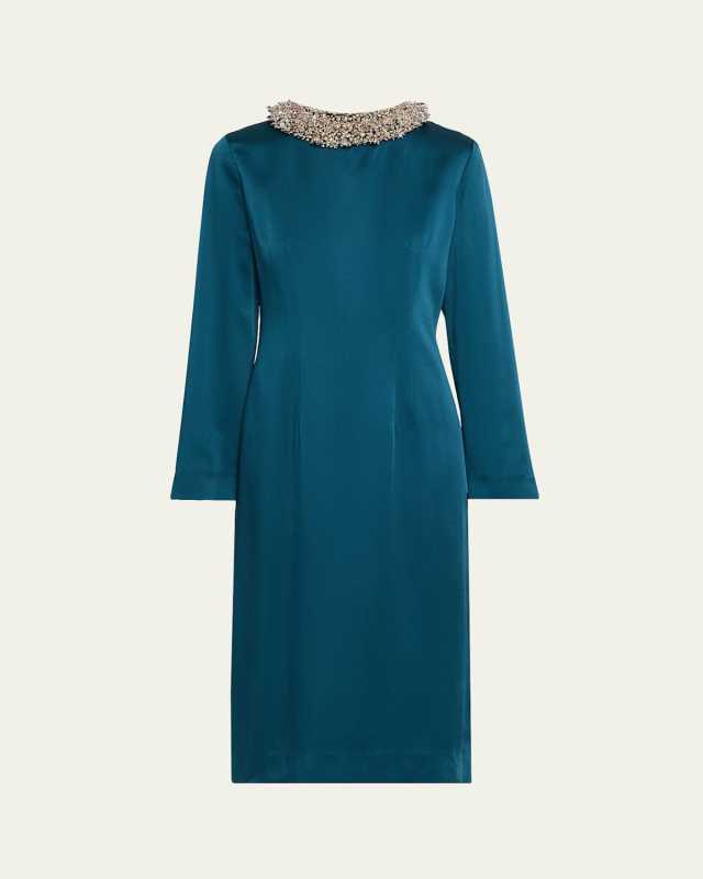 Danora Embellished Midi Sheath Dress